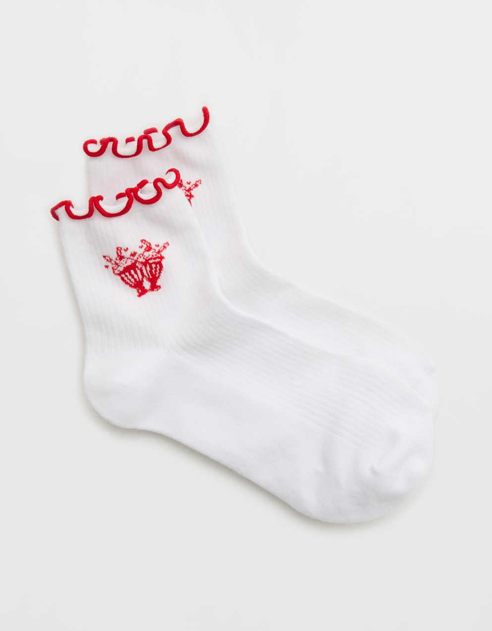 Aerie スカラップ・ティッピング・ボビー・ソックス