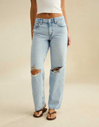 AE Strigid Ripped High-Waisted Stovepipe Jean