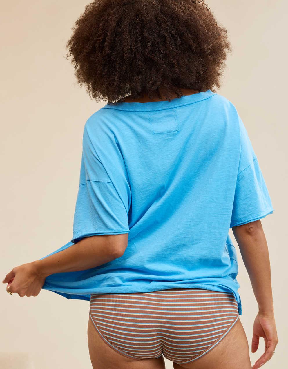 Aerie オーバーサイズVネックボーイフレンドTシャツ