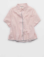 Aerie Seersucker 半袖パジャマトップ