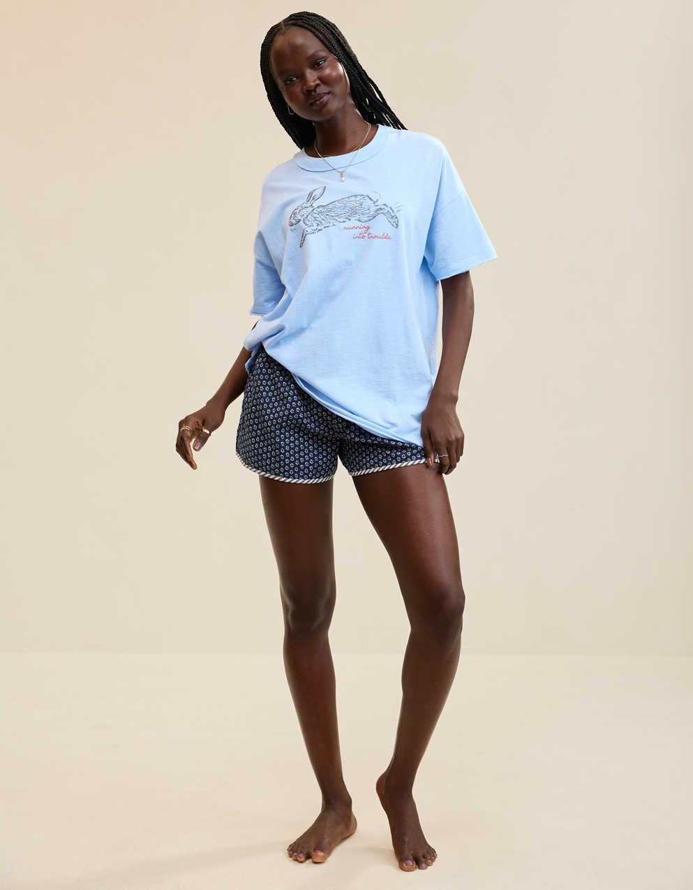 Aerie オーバーサイズ・クルー・ボーイフレンドTシャツ