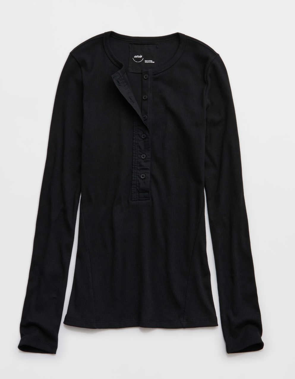 Aerie エッセンシャル・ヘンリー・レイヤリングTシャツ