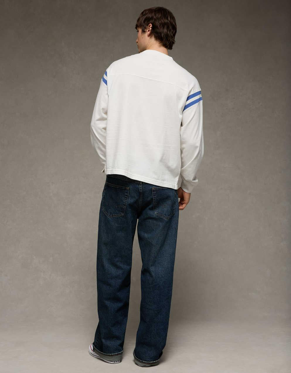 AEボクシー長袖フットボールTシャツ
