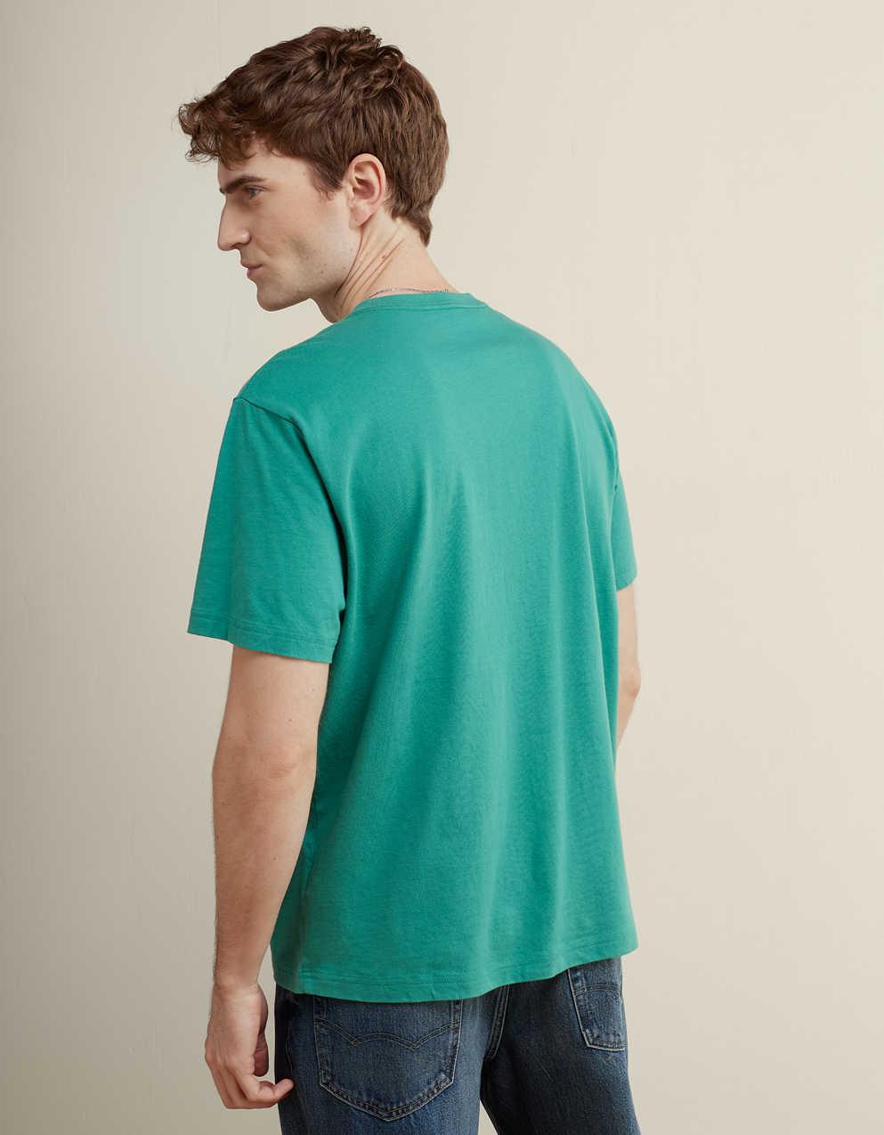 AE スタンダードフィット アップリケ柄Tシャツ