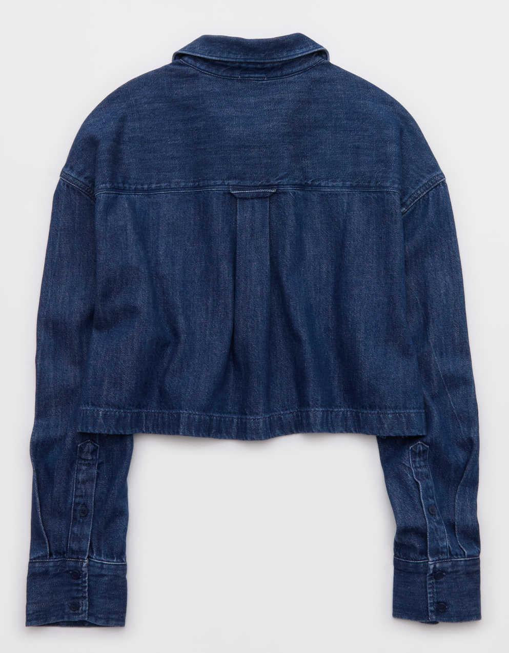 OFFLINE By Aerie Cropped Button Up Shirt