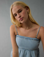 AE Denim Bubble Tube Top