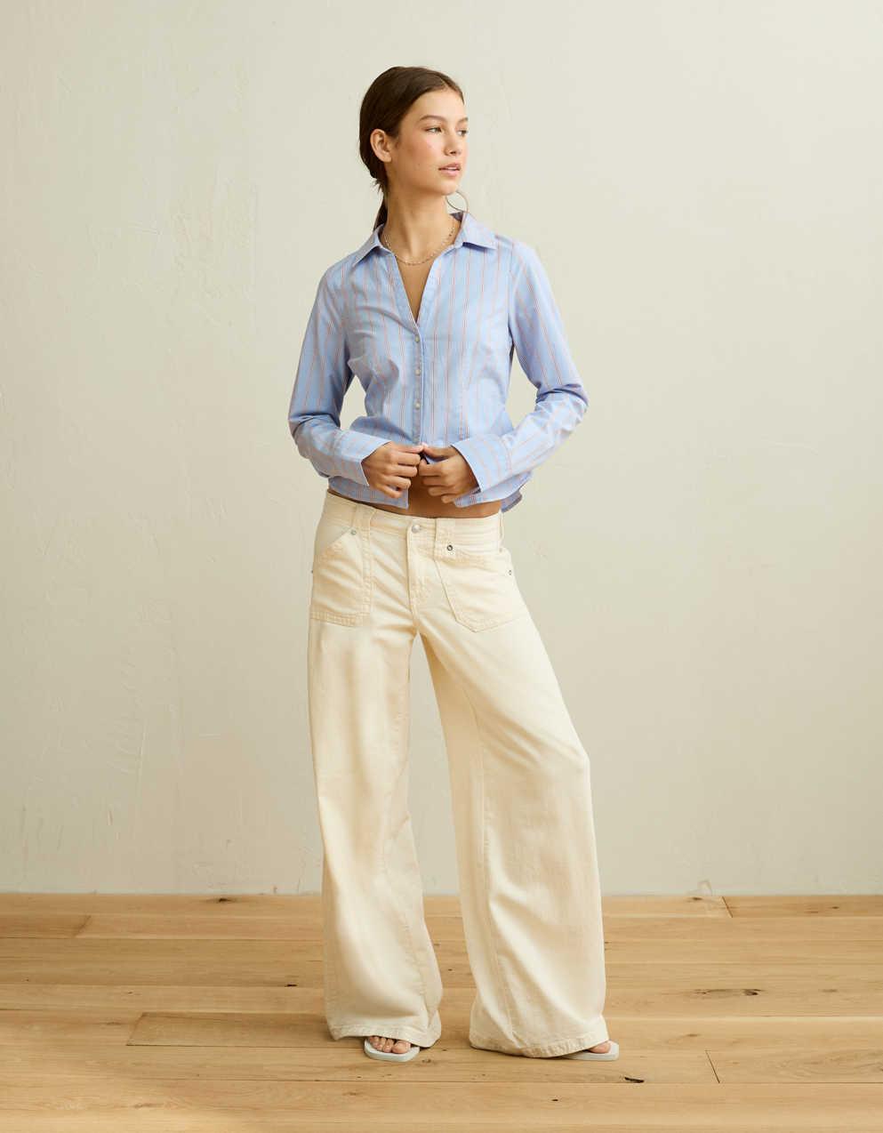 AE Fitted Button-Up Shirt