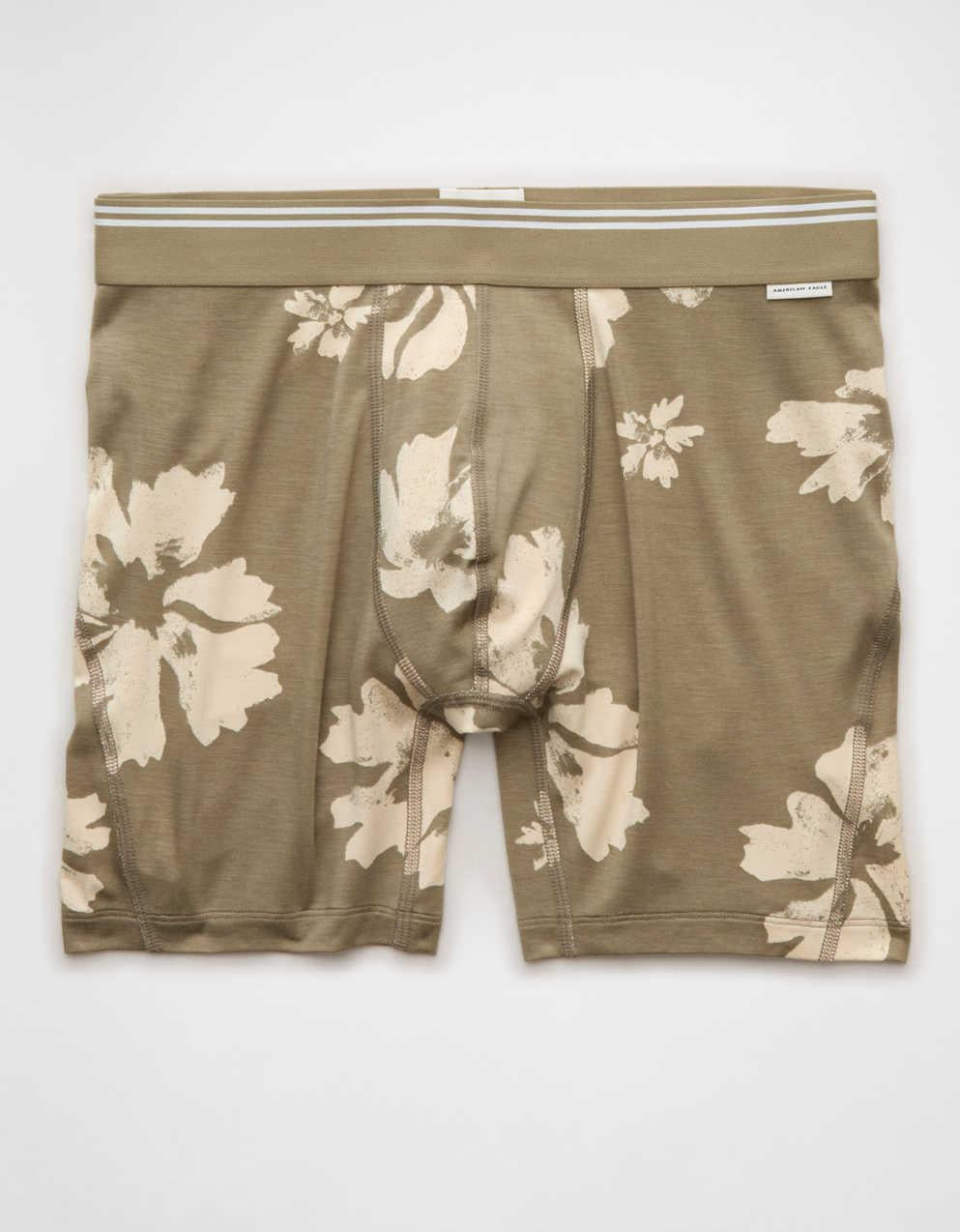 AEO Men's Floral Print 6" Ultra Soft Boxer Brief