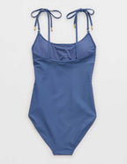 Aerie Ruched Full Coverage Scoop ワンピース水着