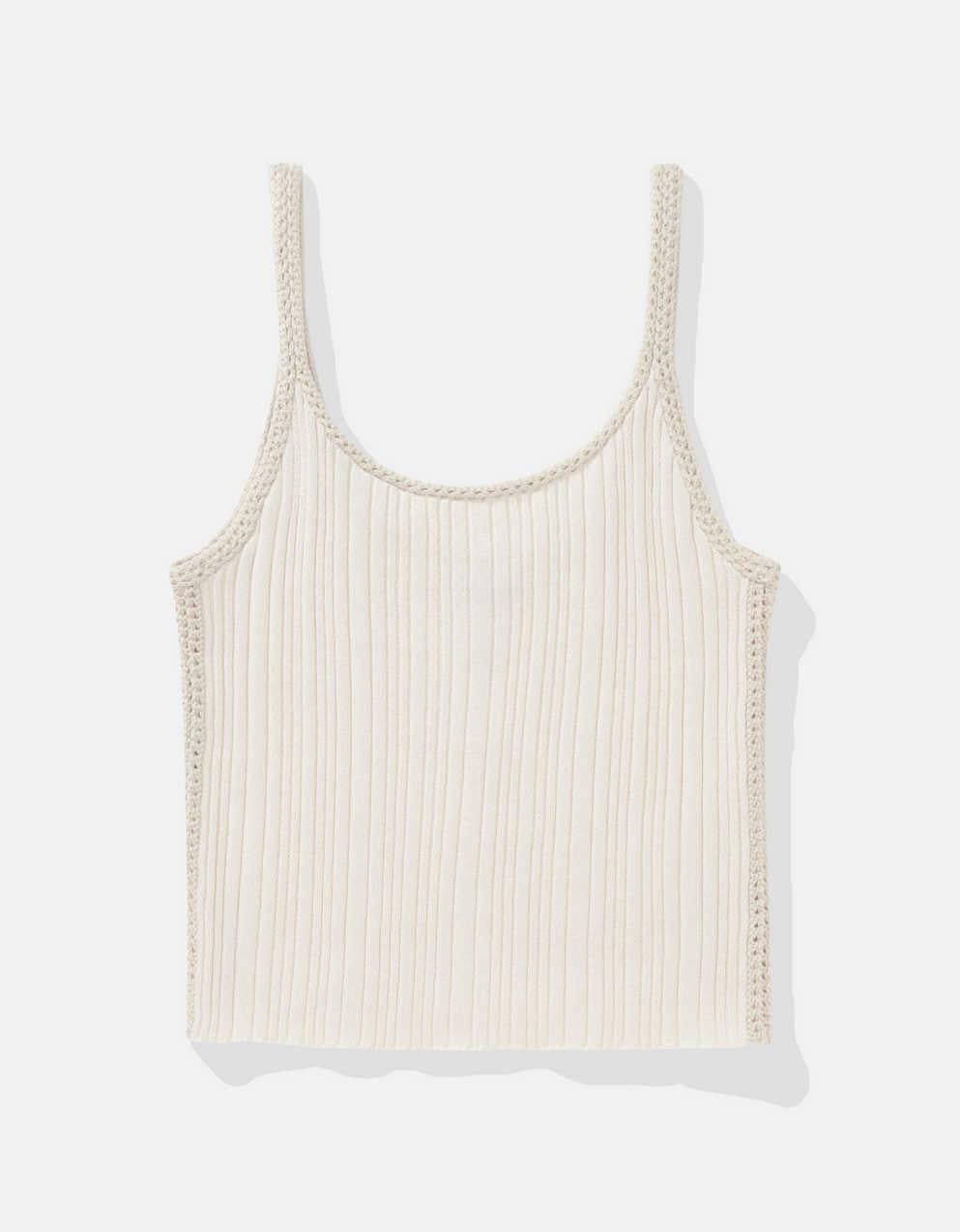 AE Cropped Crochet Tank Top
