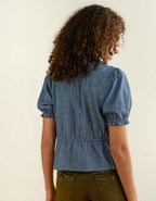 AE Chambray Puff Sleeve Top
