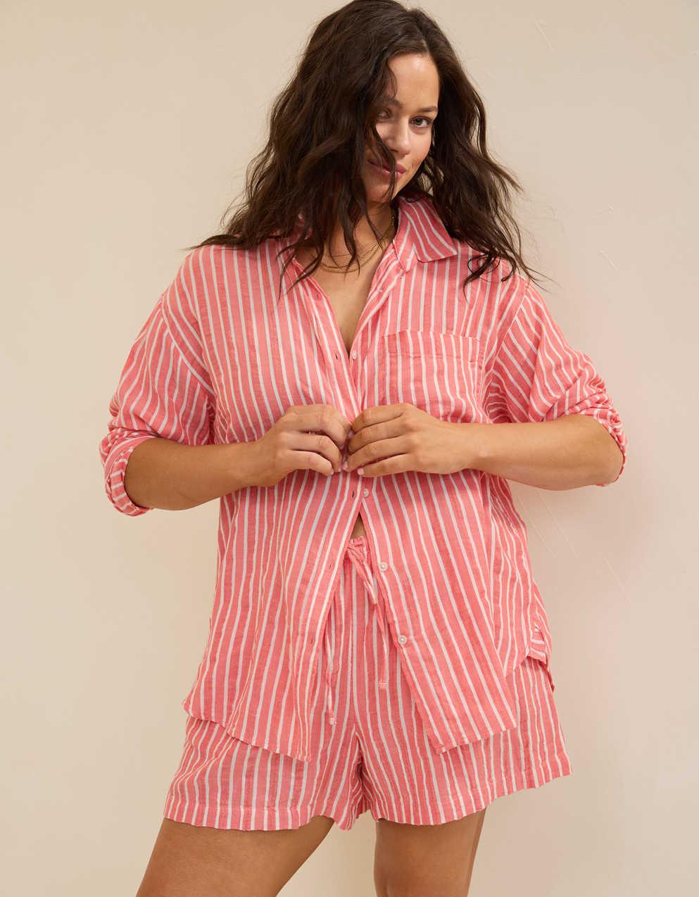 Aerie デイオフ・カバーアップ・シャツ