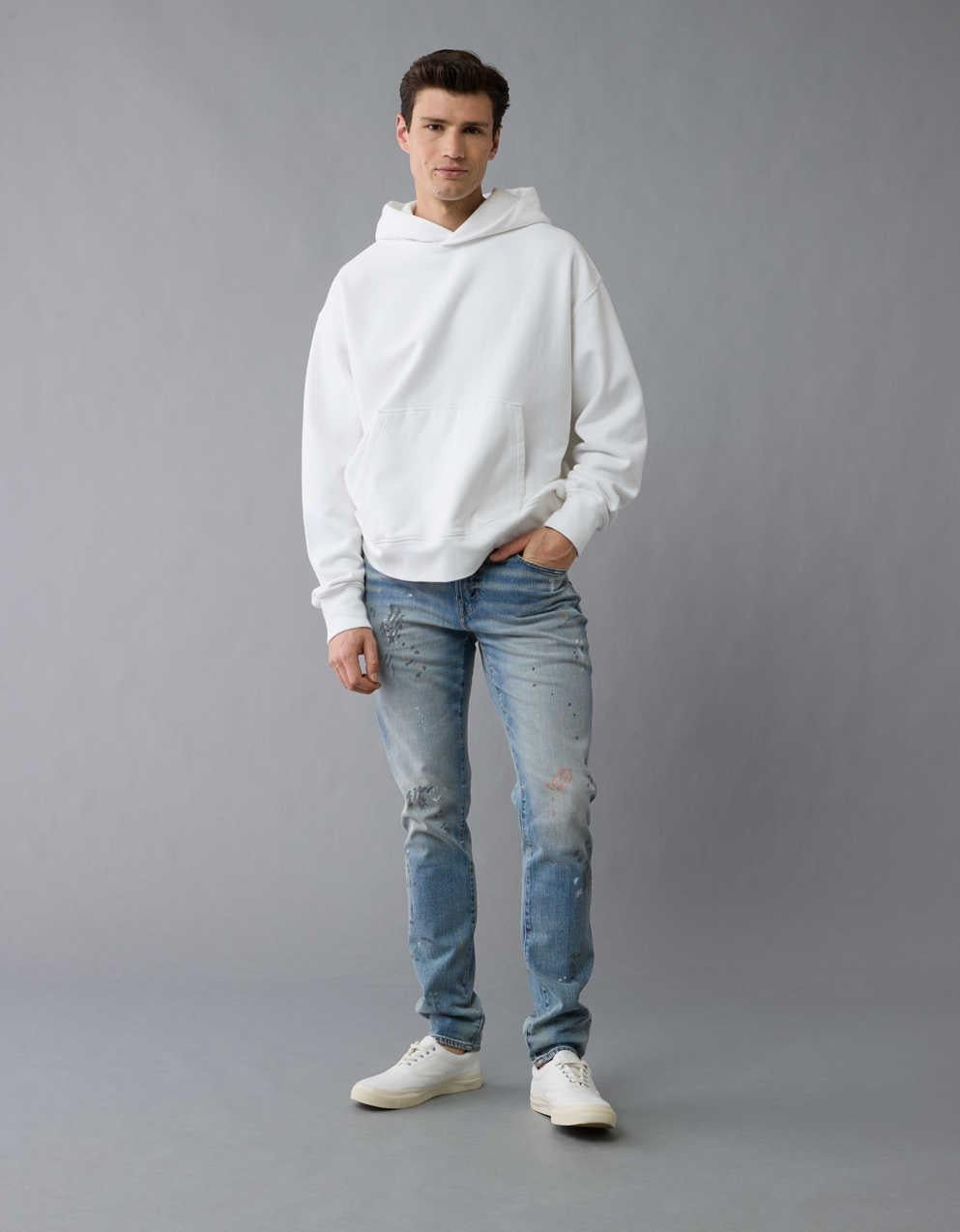 AE パッチ付きアスレチックスキニージーンズ