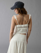 AE Smocked Ruffle Tank Top