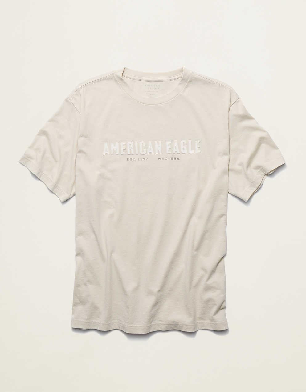 AE スタンダードフィット アップリケ柄Tシャツ
