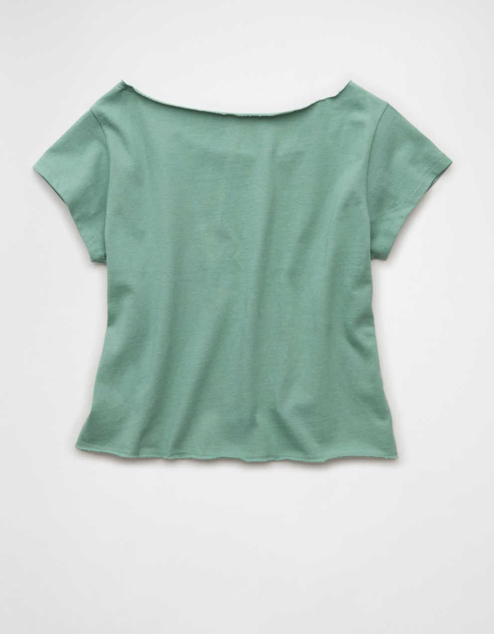AE オフ・ザ・ショルダー・グラフィックTシャツ