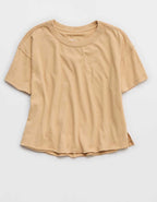 Aerie サマーブリーズ クロップドTシャツ