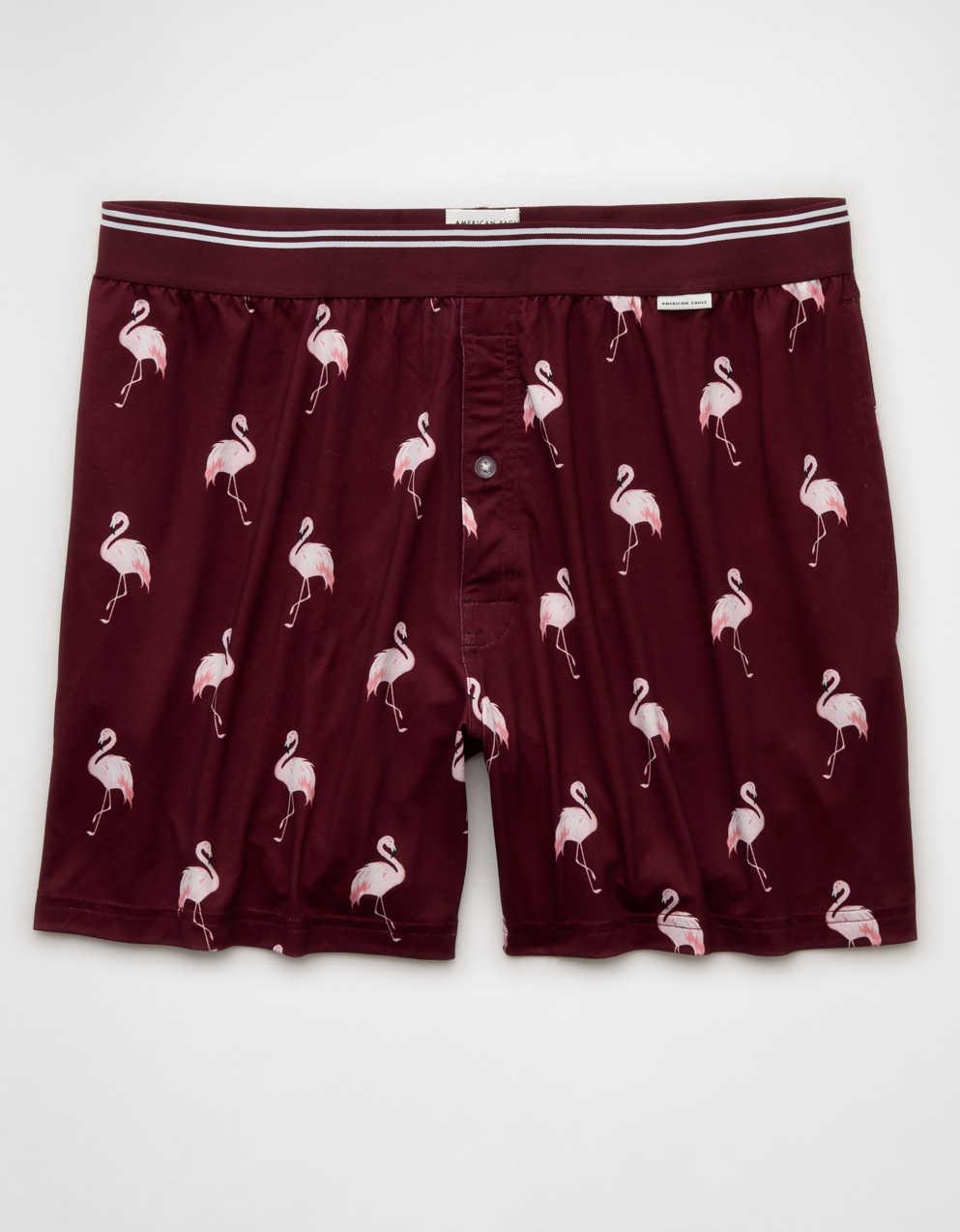 AEO メンズ フラミンゴ ウルトラソフト ポケットボクサー ショートパンツ