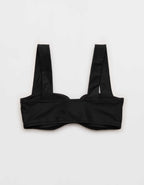 Aerie Ruched Wide Strap Bandeau Bikini Top（エアリー・ルーシェッド・ワイドストラップ・バンドゥー・ビキニ・トップ