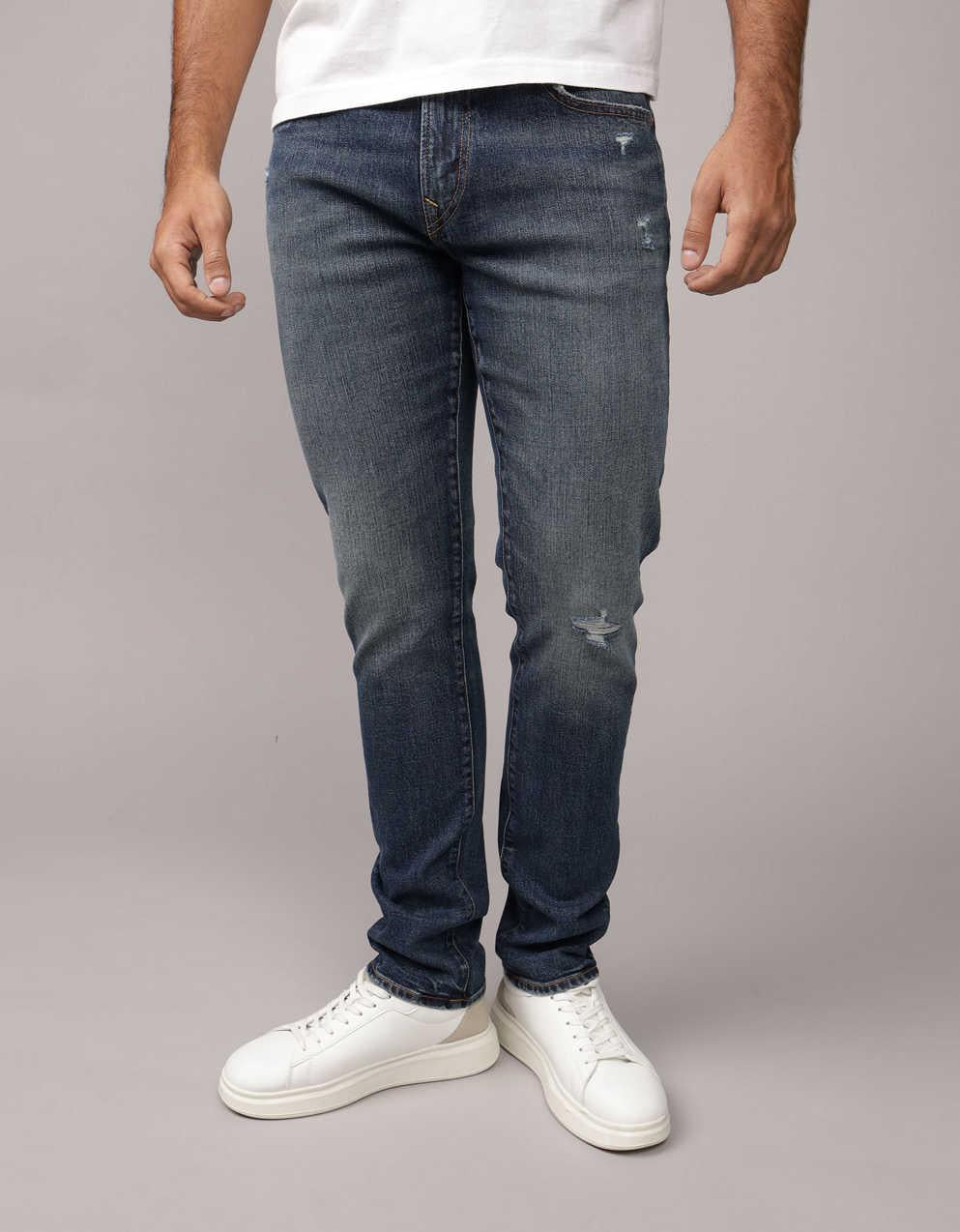 AE Flex+ TENCEL ™繊維 パッチド・スリム・ジーン