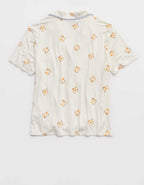 OVERSLEPT by Aerie Real Soft Short Sleeve Pajama Shirt