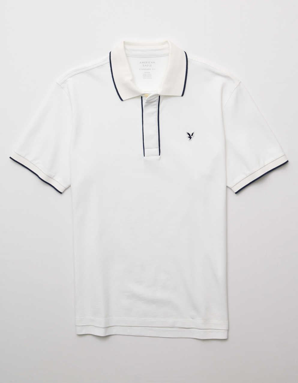 AE Logo Standard Fit Pique Polo Shirt