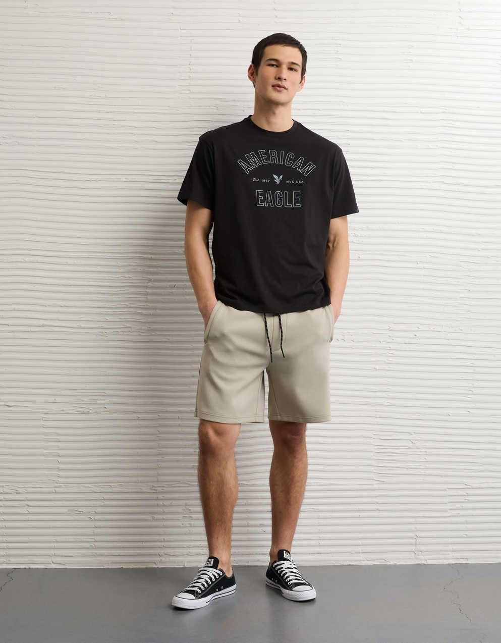 AE スタンダード・フィット ライトウェイト ロゴ グラフィック Tシャツ