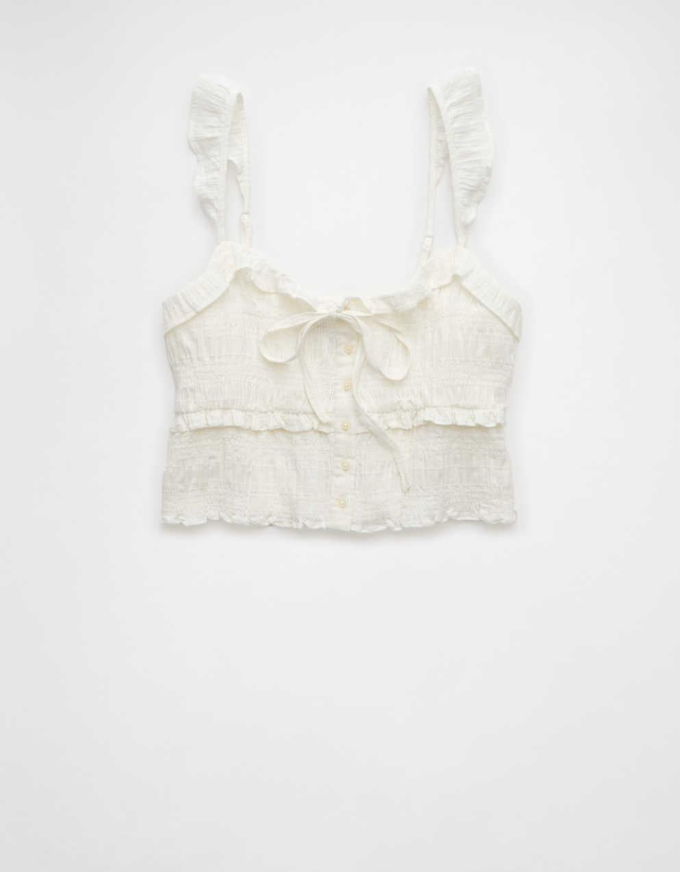 AE Smocked Ruffle Tank Top