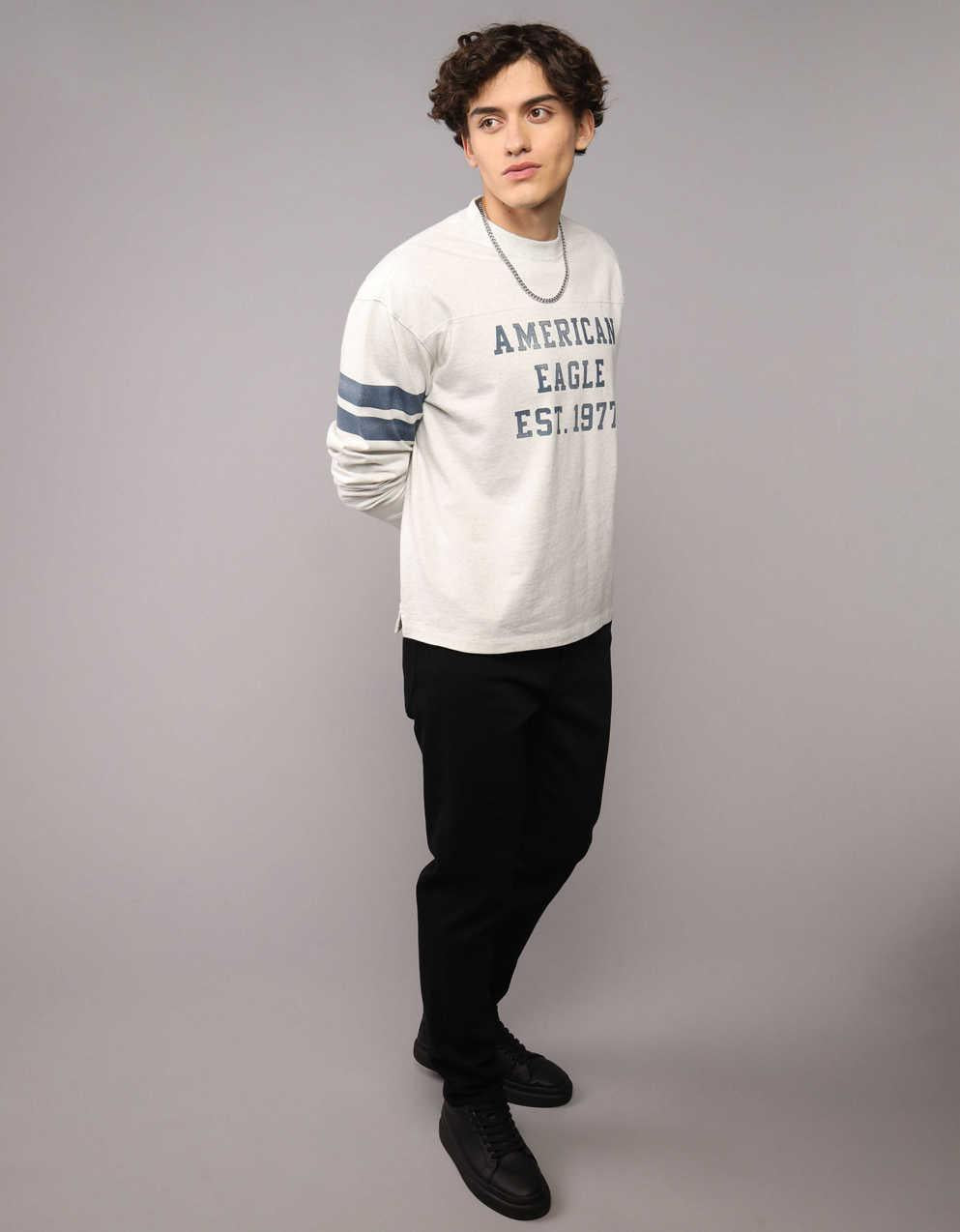 AEロングスリーブグラフィック・フットボールTシャツ