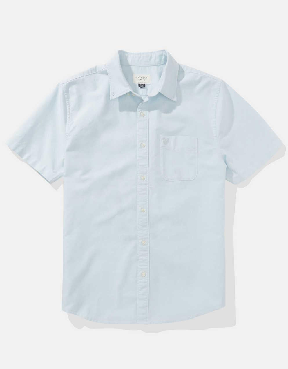 AE Short-Sleeve Slim Fit Button-Up Shirt