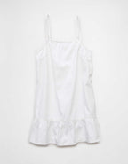 AE Denim Ruffle Mini Shift Dress