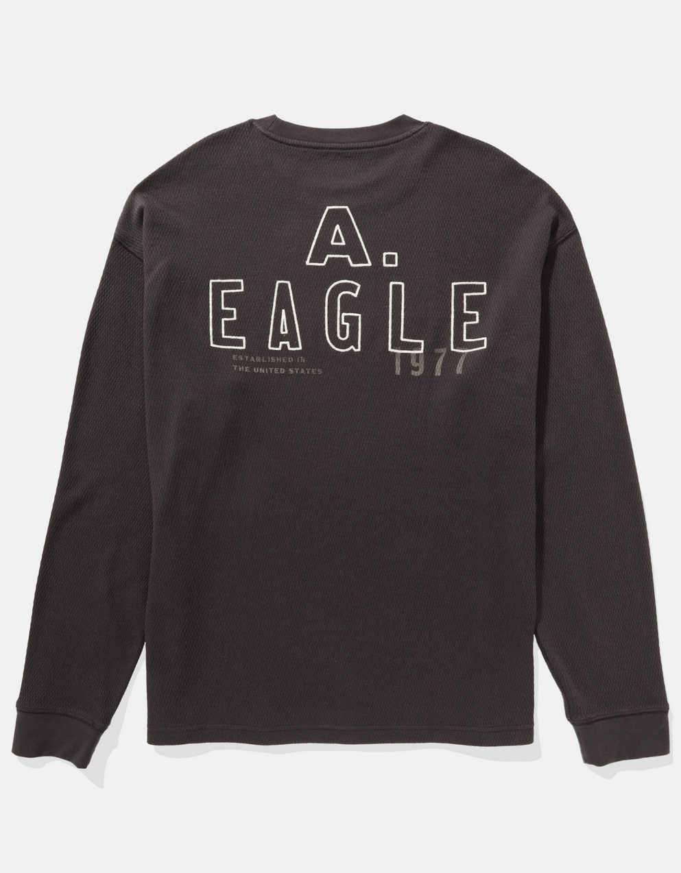 AE オーバーサイズ ロングスリーブ エレベイテッド ロゴ グラフィック サーマル Tシャツ