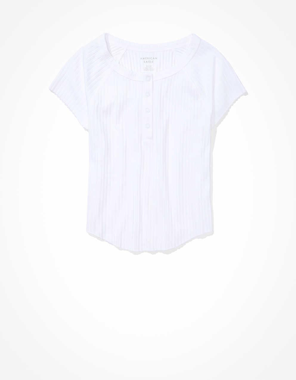 AE クロップド・ヘンリー ヘイ・ベイビーTシャツ