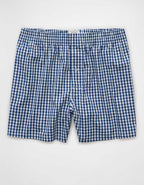 AEO メンズ チェック柄 ポプリン ポケット ボクサー ショートパンツ