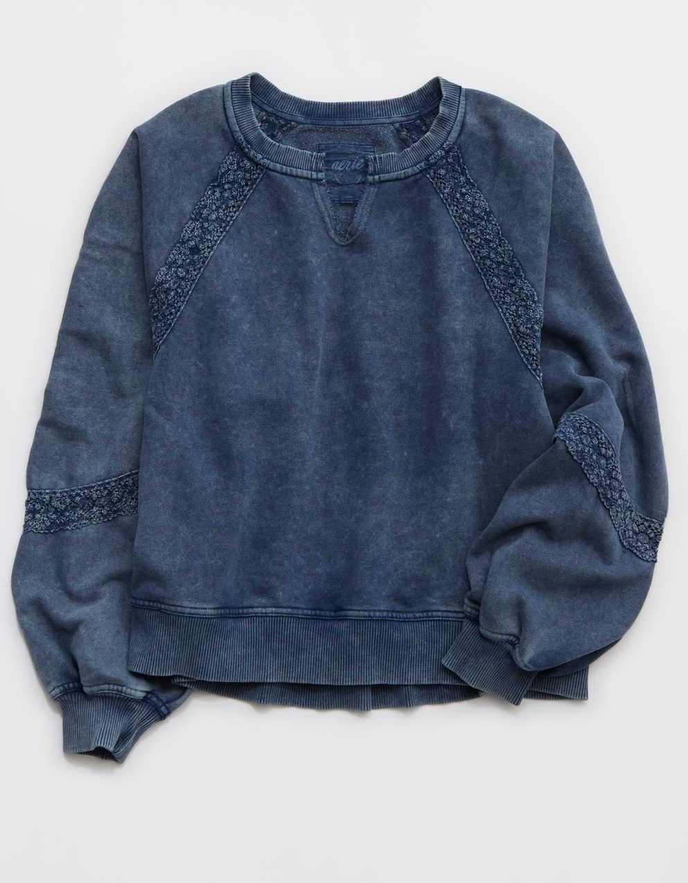 Aerie ヘイ・クロシェ・スウェットシャツ
