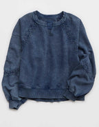 Aerie ヘイ・クロシェ・スウェットシャツ