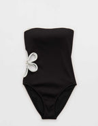 Aerie デイジーバンドゥフルカバレッジリブワンピース水着
