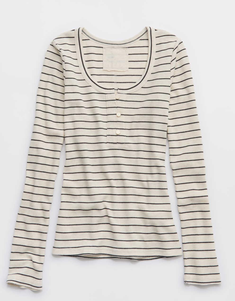 Aerie エッセンシャル・ヘンリー・レイヤリングTシャツ