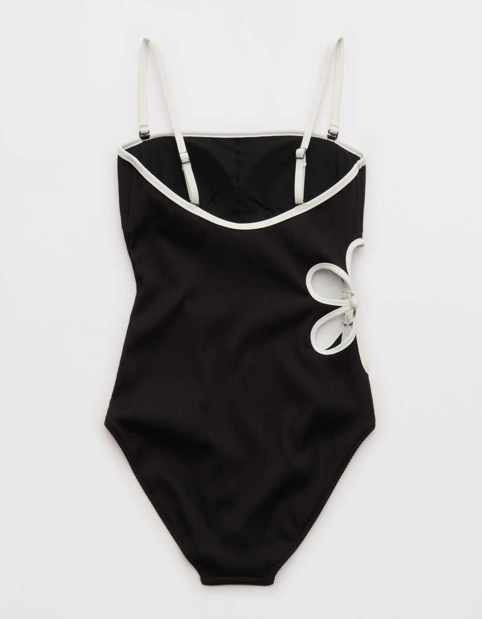 Aerie デイジーバンドゥフルカバレッジリブワンピース水着