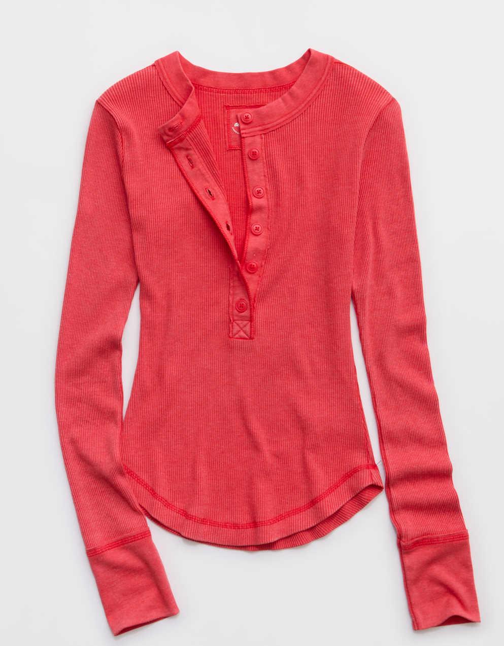 AerieヘンリーエッセンシャルレイヤリングTシャツ