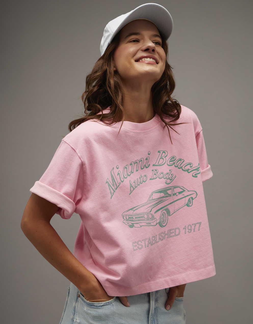 AEボクシー・グラフィックTシャツ