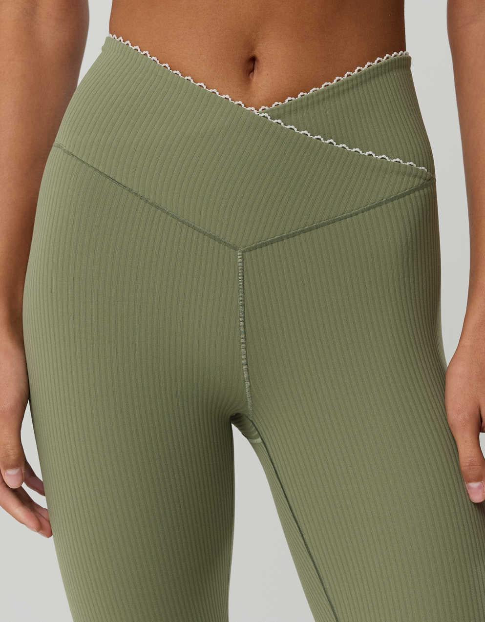 OFFLINE By Aerie Real Me XTRA Ribbed Picot Trim クロスオーバー・レギンス