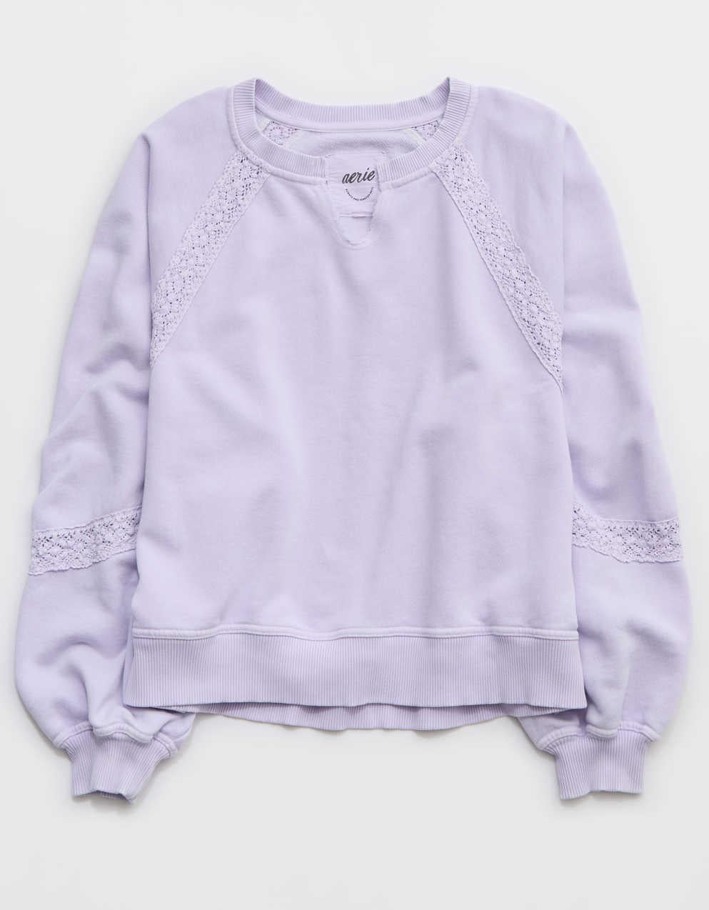 Aerie ヘイ・クロシェ・スウェットシャツ