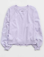 Aerie ヘイ・クロシェ・スウェットシャツ