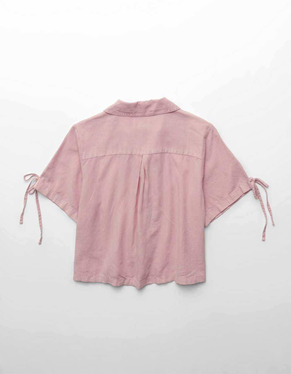 AE Linen-Blend Button-Up Shirt
