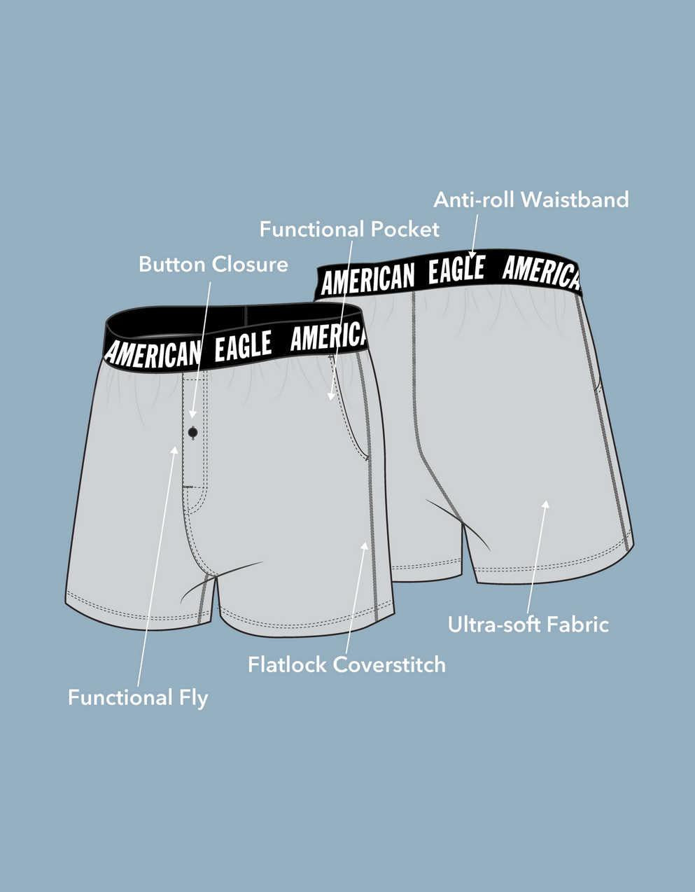 AEO メンズ・プライド・ポプリン・ポケット・ボクサー・ショート