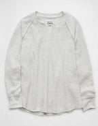 AE Big Hugノッチネックワッフルスウェットシャツ