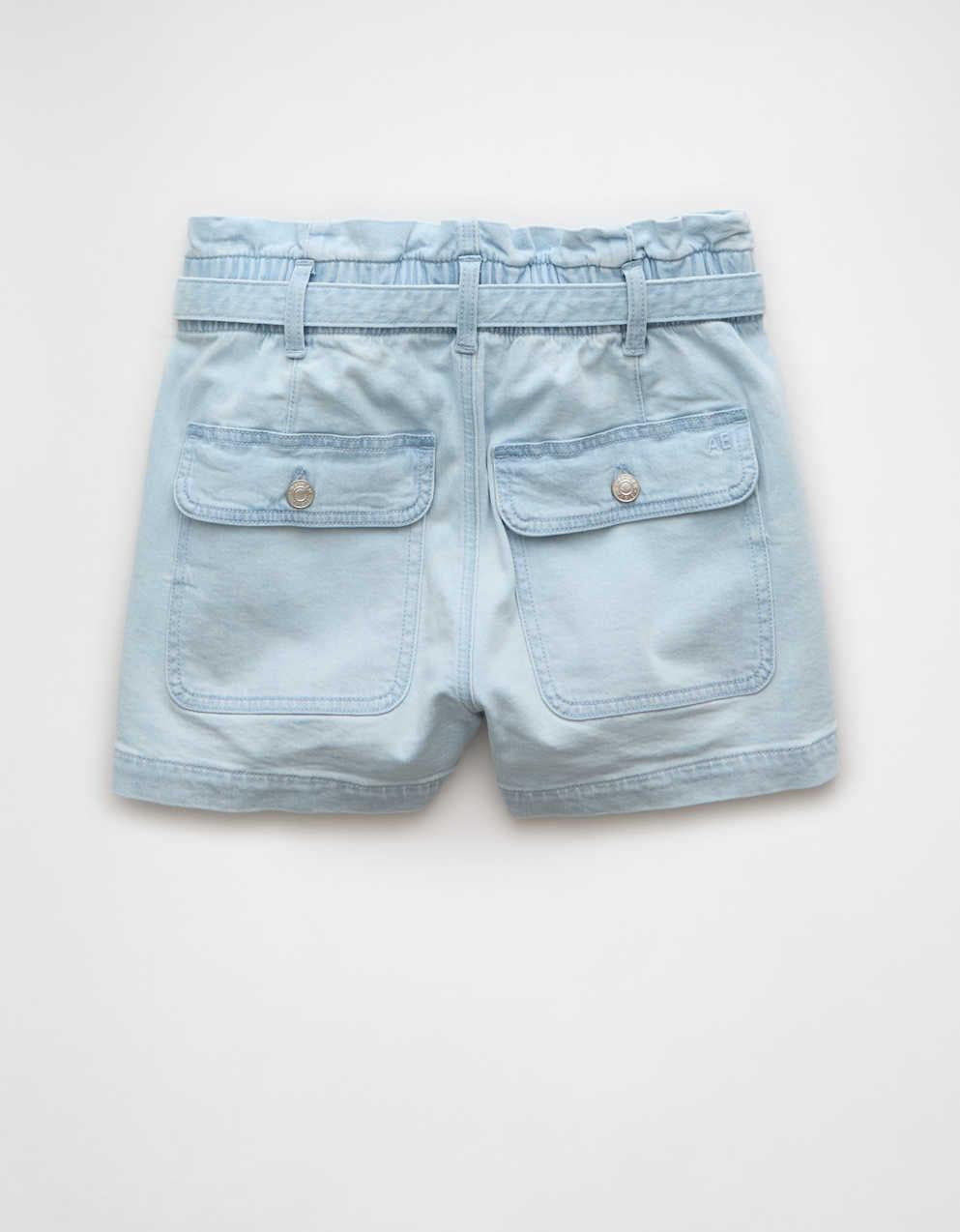 AE Stretch Paper Bag Denim Mom Short